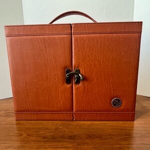 Rocky Patel Humidor And Whiskey Decanter Cigar Party Travel Case Auburn RARE